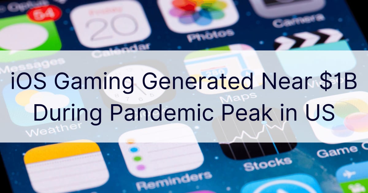 Jogos para iOS geraram quase US $ 1 bilhão durante o pico da pandemia nos EUA